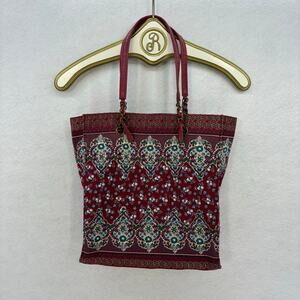 Boho Casual Shoulder Bag Hobo Red Floral Mandala Hippie Casual‎